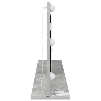 vidaXL Vanity Mirror Concrete Grey 100 x 45 x 18 cm Rectangular 5
