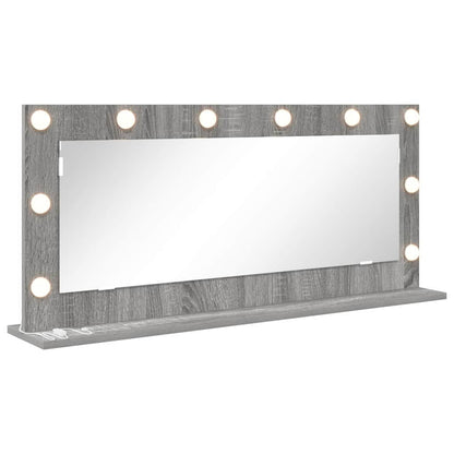 vidaXL Vanity Mirror Grey Sonoma 100 x 45 x 18 cm Rectangular 2