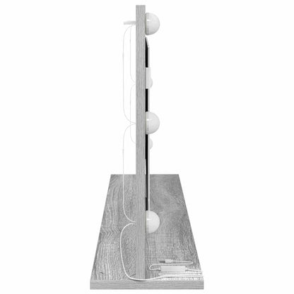 vidaXL Vanity Mirror Grey Sonoma 100 x 45 x 18 cm Rectangular 5