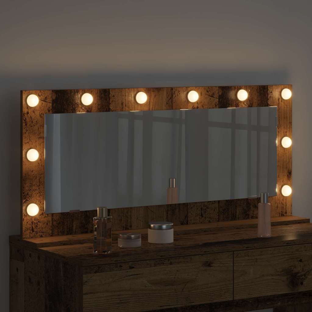 vidaXL Vanity Mirror Old Wood 100 x 45 x 18 cm Rectangular 3