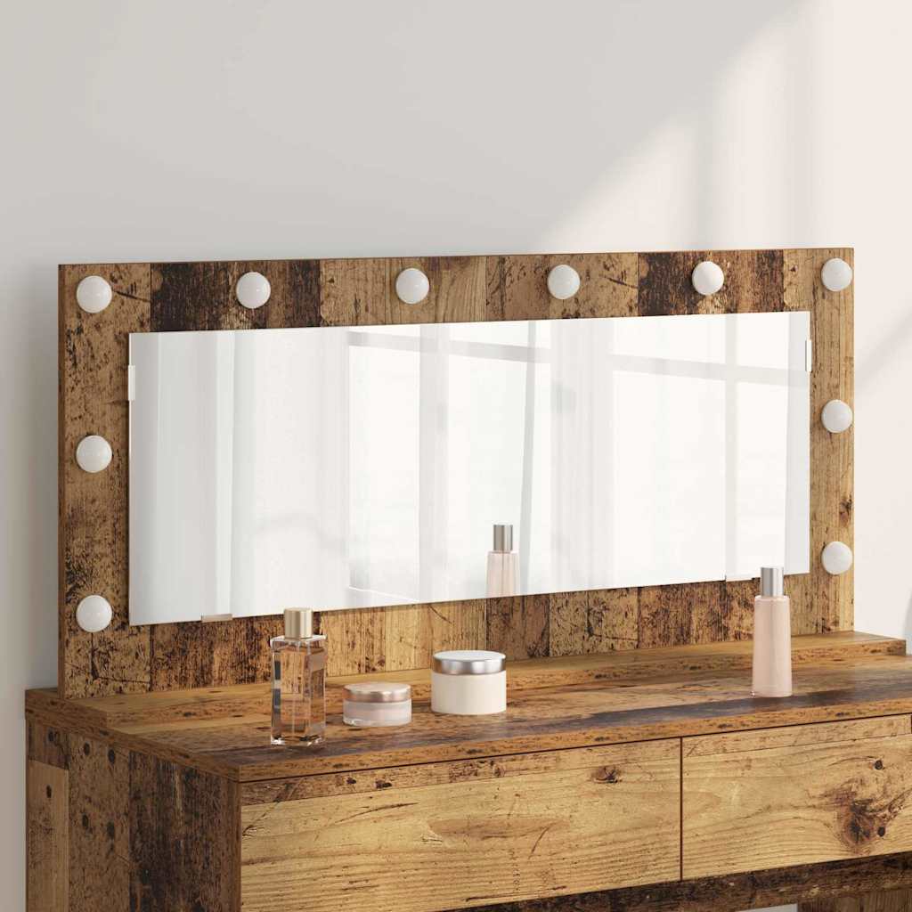 vidaXL Vanity Mirror Old Wood 100 x 45 x 18 cm Rectangular 1