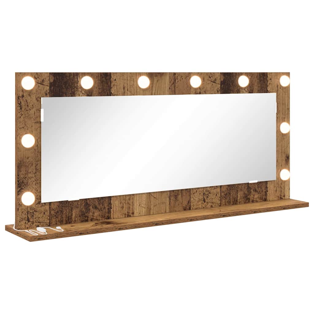 vidaXL Vanity Mirror Old Wood 100 x 45 x 18 cm Rectangular 2