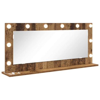 vidaXL Vanity Mirror Old Wood 100 x 45 x 18 cm Rectangular 2