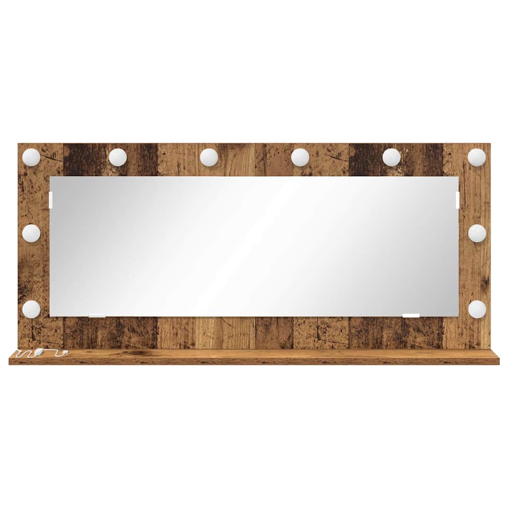 vidaXL Vanity Mirror Old Wood 100 x 45 x 18 cm Rectangular 4