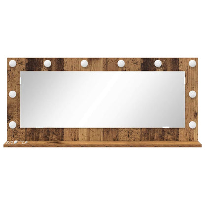 vidaXL Vanity Mirror Old Wood 100 x 45 x 18 cm Rectangular 4
