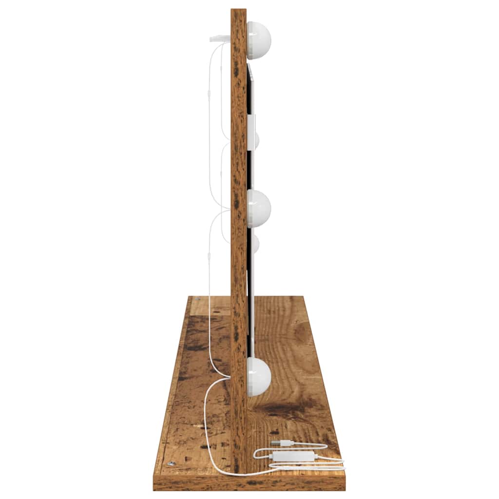vidaXL Vanity Mirror Old Wood 100 x 45 x 18 cm Rectangular 5