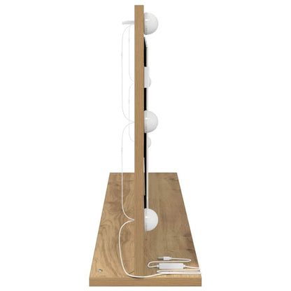 vidaXL Vanity Mirror Artisan Oak 100 x 45 x 18 cm Rectangular 5