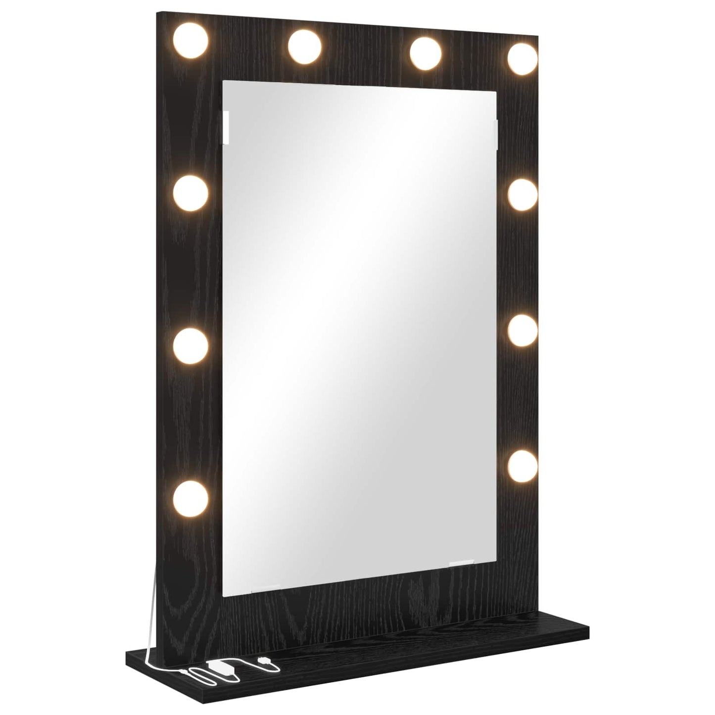 vidaXL Vanity Mirror Black Oak 70 x 50 x 18 cm Rectangular 2