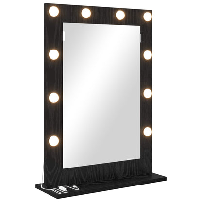 vidaXL Vanity Mirror Black Oak 70 x 50 x 18 cm Rectangular 2