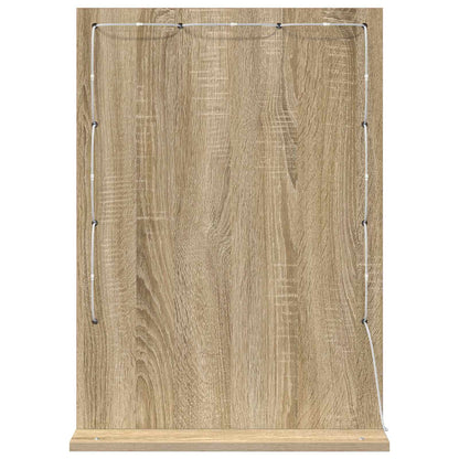 vidaXL Vanity Mirror Sonoma Oak 70 x 50 x 18 cm Rectangular 6