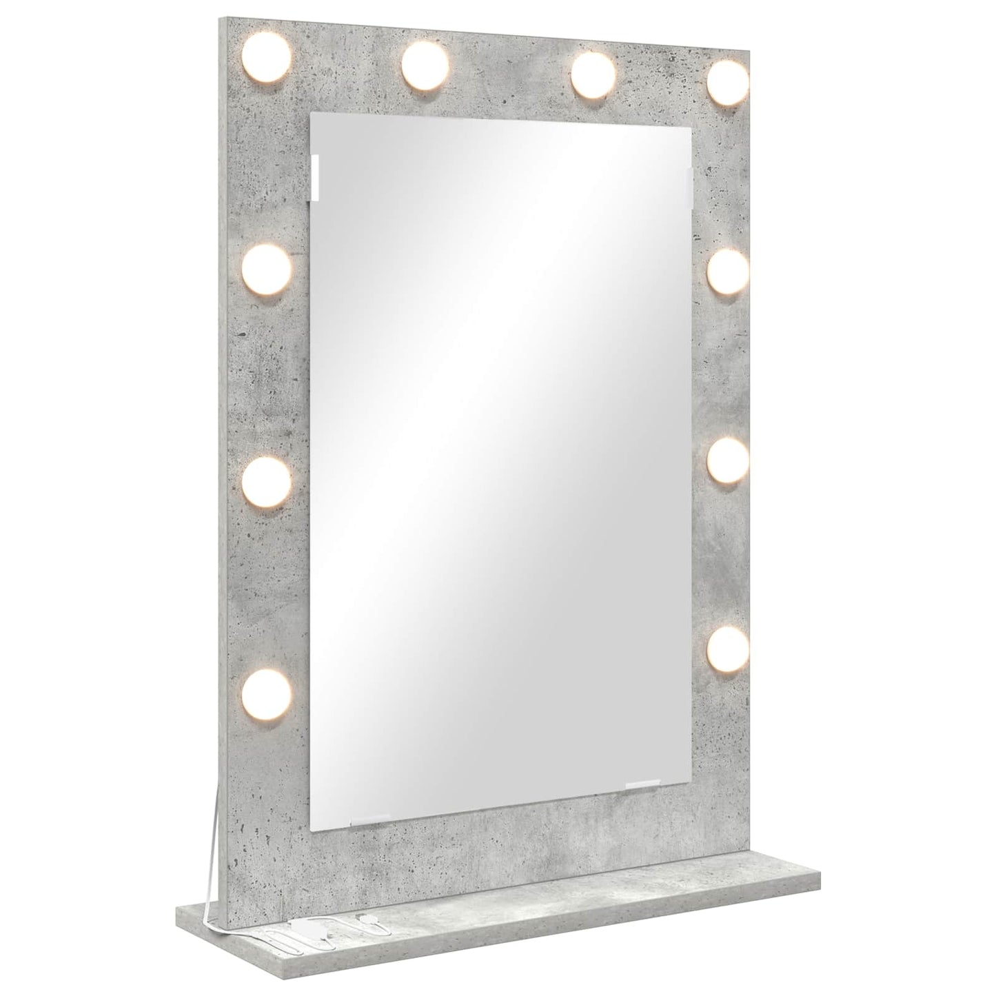 vidaXL Vanity Mirror Concrete Grey 70 x 50 x 18 cm Rectangular 2