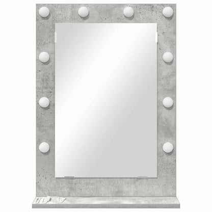 vidaXL Vanity Mirror Concrete Grey 70 x 50 x 18 cm Rectangular 4