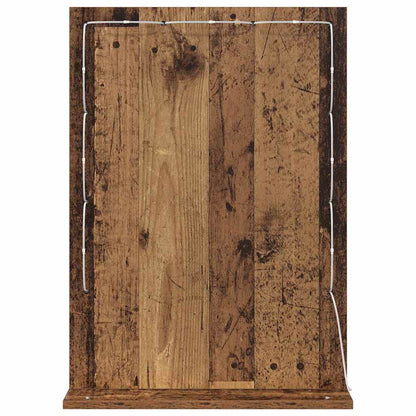vidaXL Vanity Mirror Smoked Oak 70 x 50 x 18 cm Rectangular 6