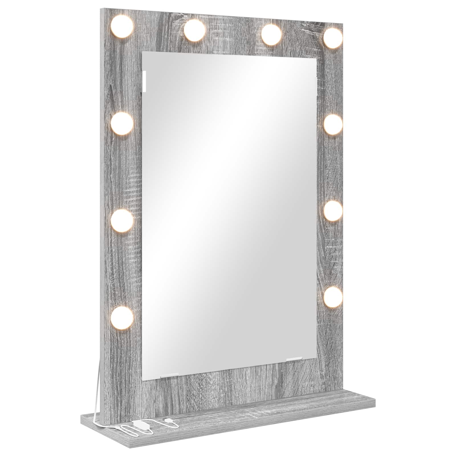 vidaXL Vanity Mirror Grey Sonoma 70 x 50 x 18 cm Rectangular 2