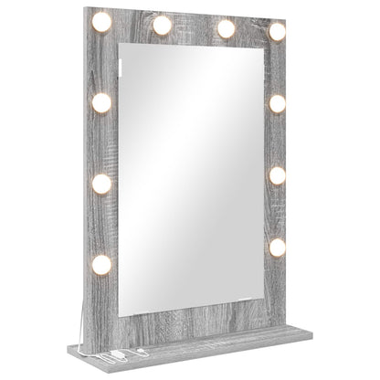 vidaXL Vanity Mirror Grey Sonoma 70 x 50 x 18 cm Rectangular 2