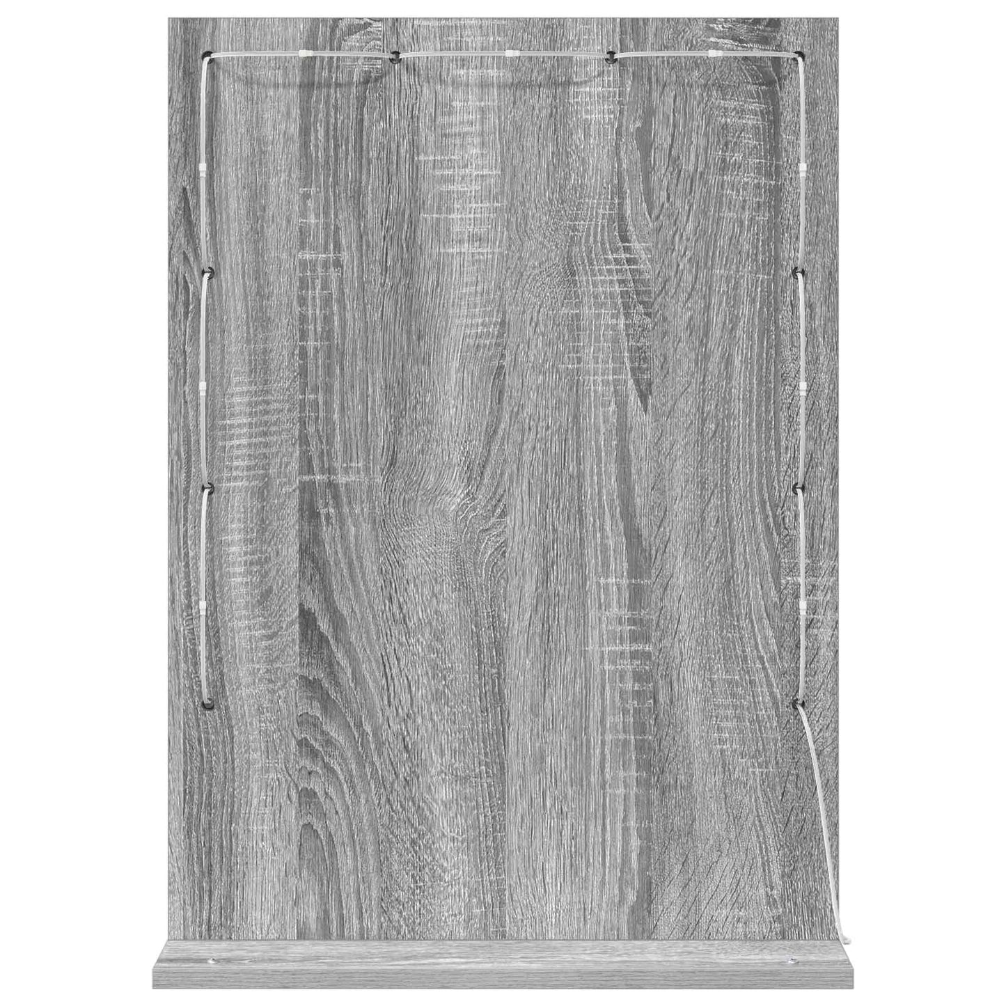 vidaXL Vanity Mirror Grey Sonoma 70 x 50 x 18 cm Rectangular 6