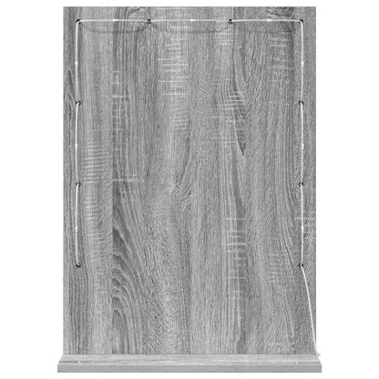 vidaXL Vanity Mirror Grey Sonoma 70 x 50 x 18 cm Rectangular 6