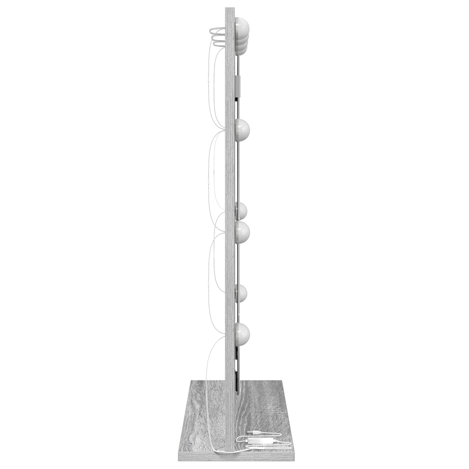 vidaXL Vanity Mirror Grey Sonoma 70 x 50 x 18 cm Rectangular 5