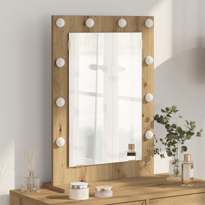 vidaXL Vanity Mirror Artisan Oak 70 x 50 x 18 cm Rectangular 1