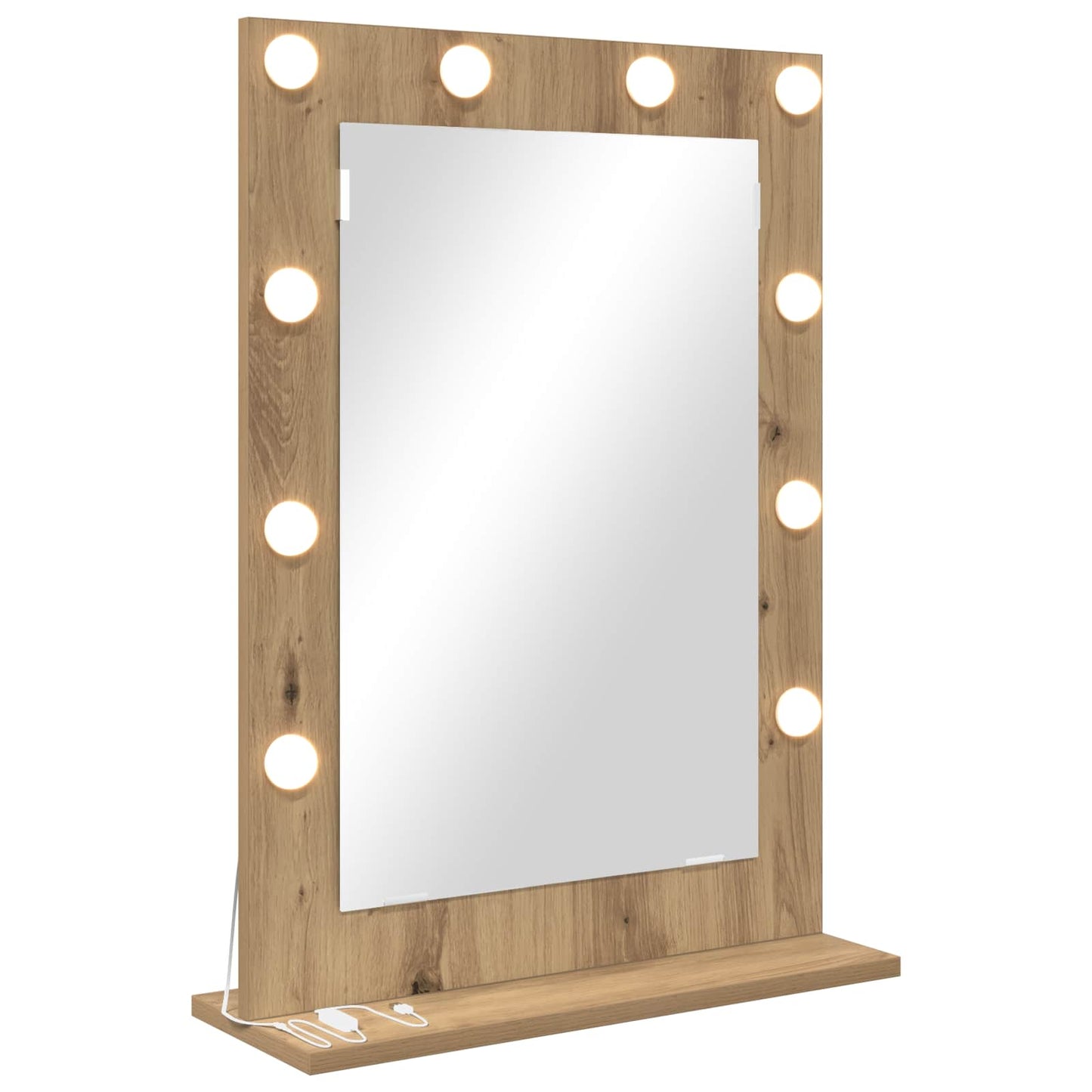 vidaXL Vanity Mirror Artisan Oak 70 x 50 x 18 cm Rectangular 2