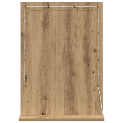 vidaXL Vanity Mirror Artisan Oak 70 x 50 x 18 cm Rectangular 6