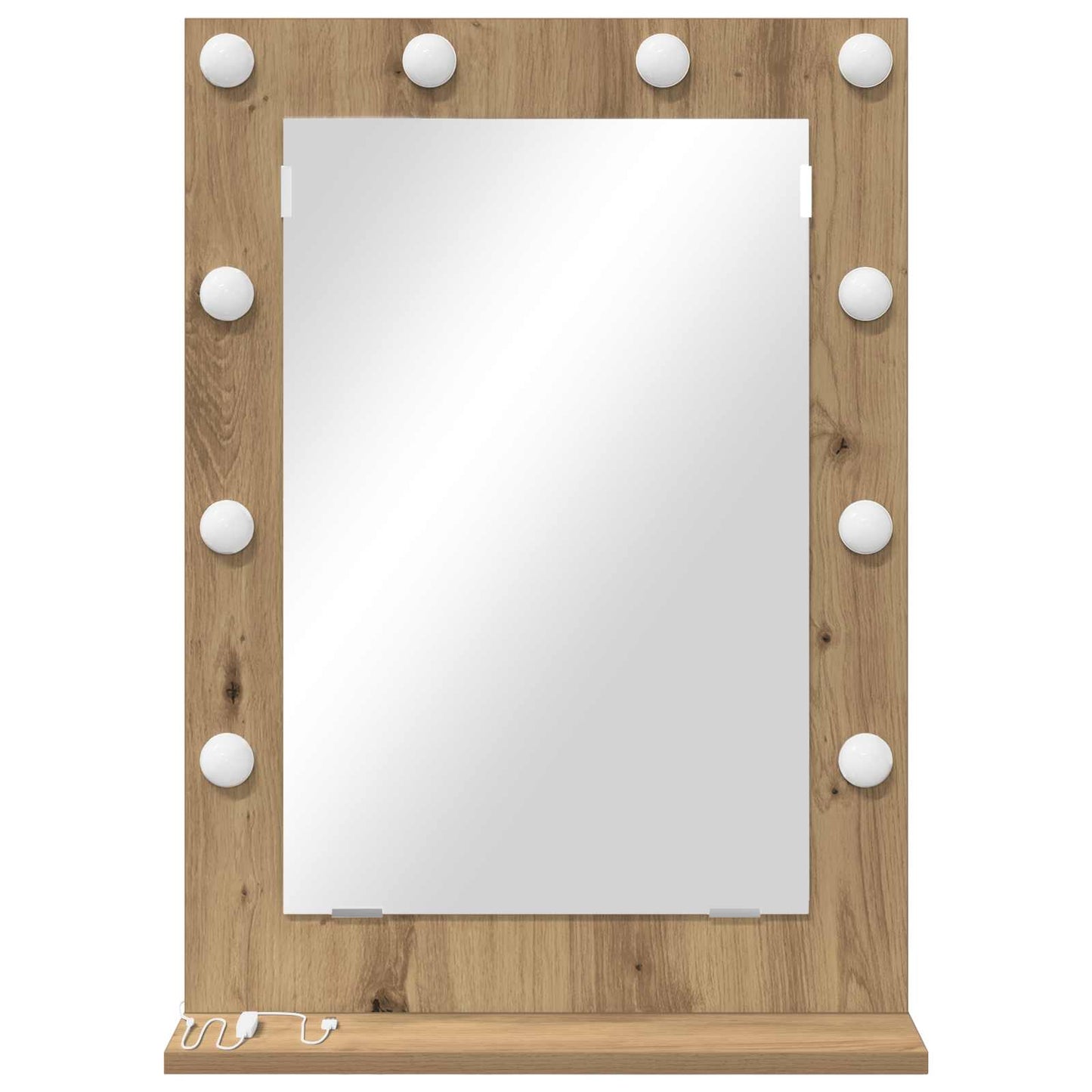 vidaXL Vanity Mirror Artisan Oak 70 x 50 x 18 cm Rectangular 4