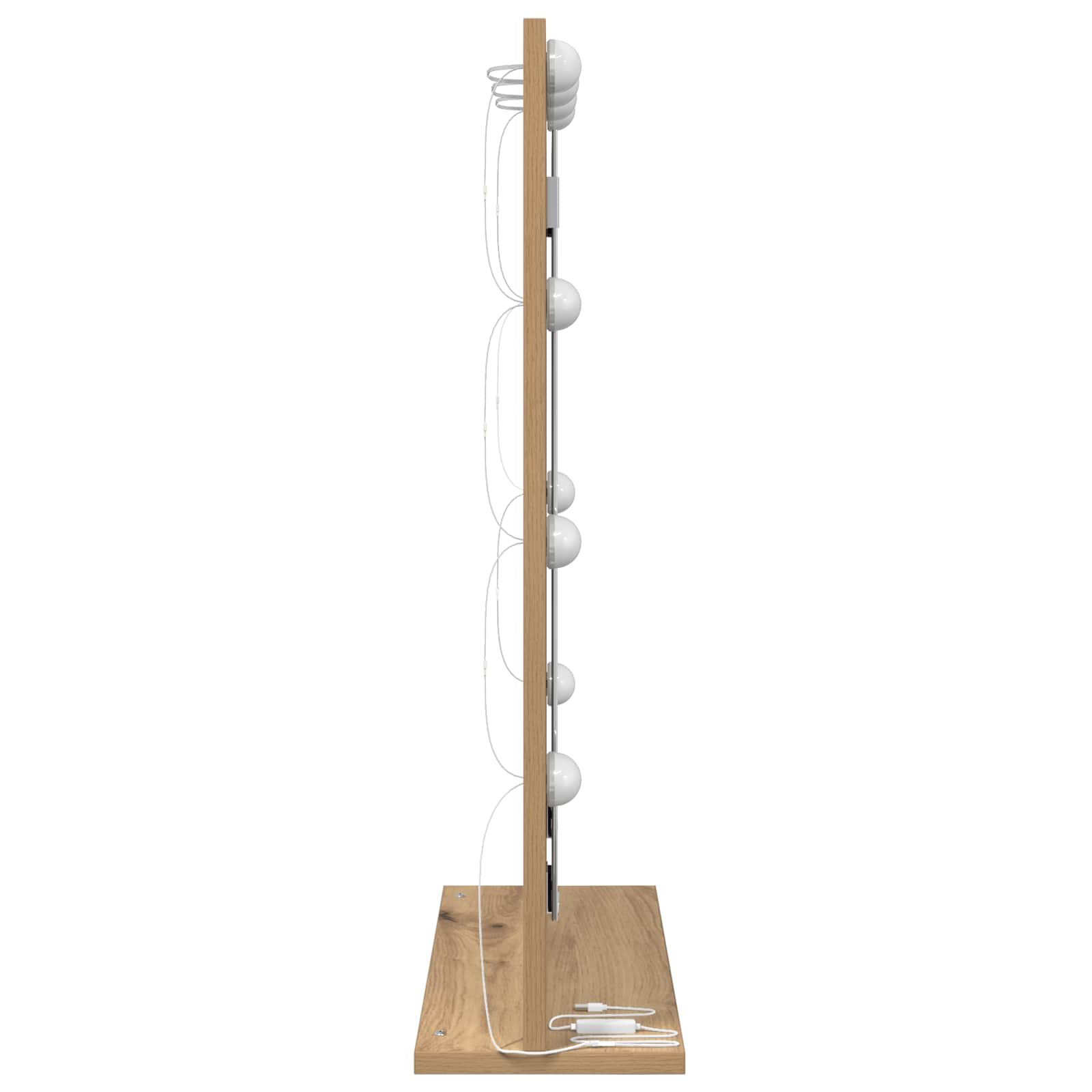 vidaXL Vanity Mirror Artisan Oak 70 x 50 x 18 cm Rectangular 5