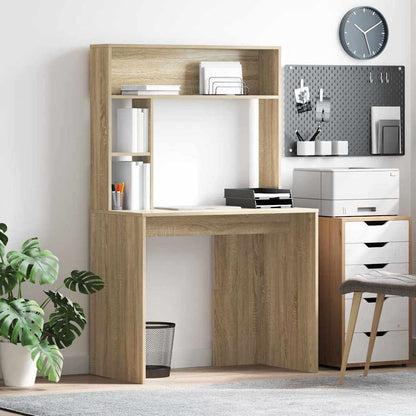 vidaXL Desk Sonoma Oak 91 x 50 x 149 cm Engineered Wood 1
