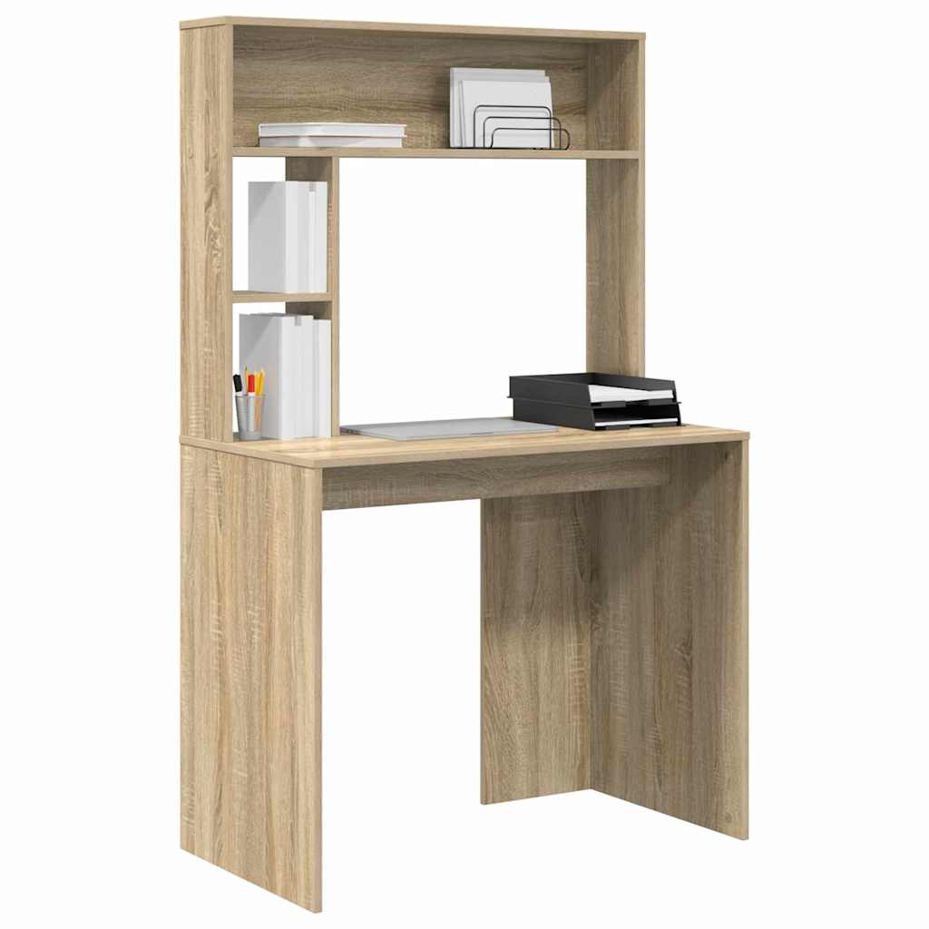 vidaXL Desk Sonoma Oak 91 x 50 x 149 cm Engineered Wood 3