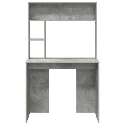 vidaXL Desk Concrete Grey 91 x 50 x 149 cm Engineered Wood 5