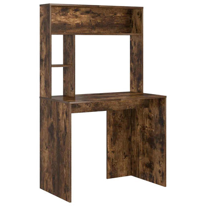 vidaXL Desk Smoked Oak 91 x 50 x 149 cm Engineered Wood 2