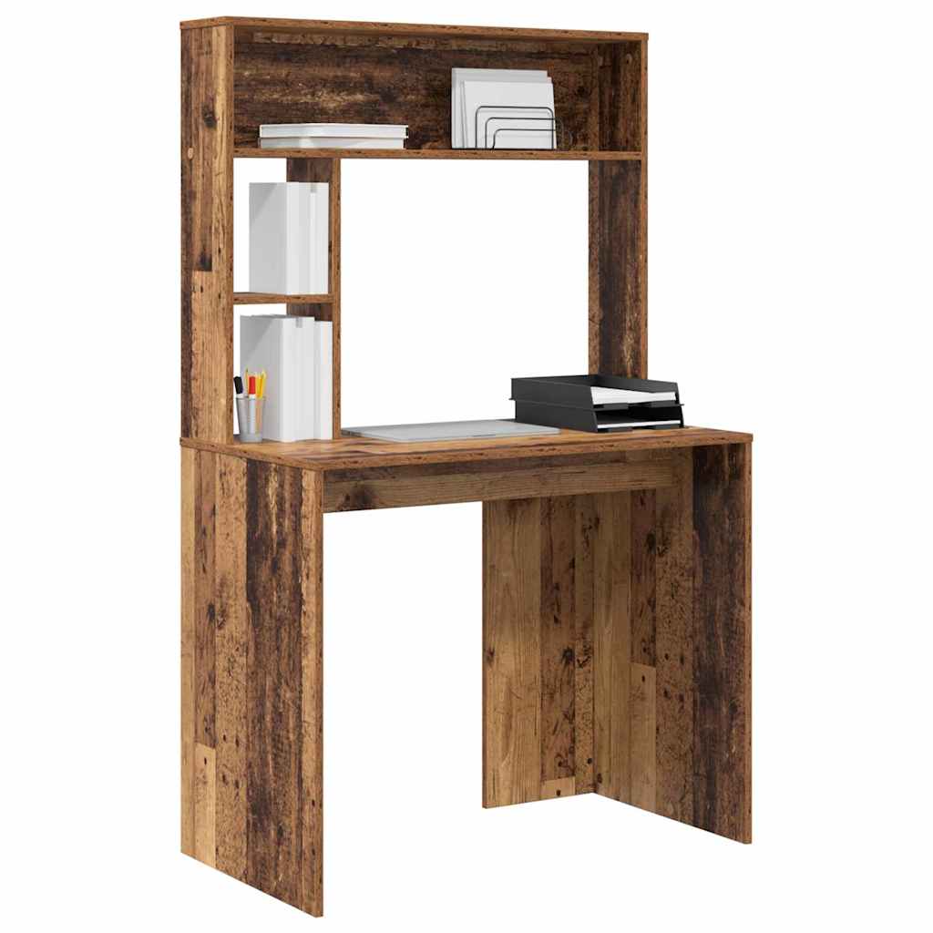 vidaXL Desk Old Wood 91 x 50 x 149 cm Engineered Wood 3