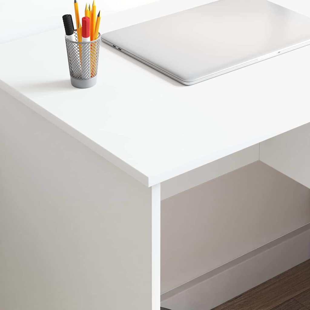 vidaXL Desk White 90 x 49 x 75 cm Engineered Wood 4