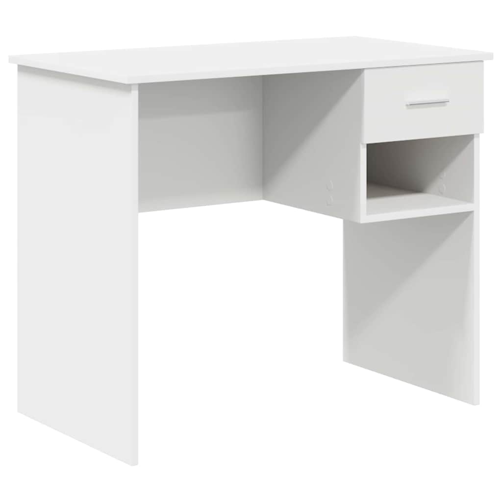 vidaXL Desk White 90 x 49 x 75 cm Engineered Wood 2
