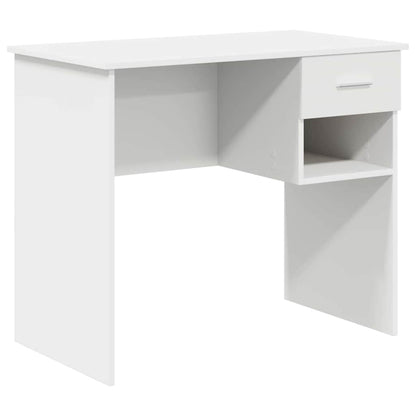 vidaXL Desk White 90 x 49 x 75 cm Engineered Wood 2