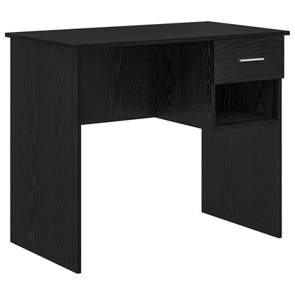 vidaXL Desk Black Oak 90 x 49 x 75 cm Engineered Wood 2