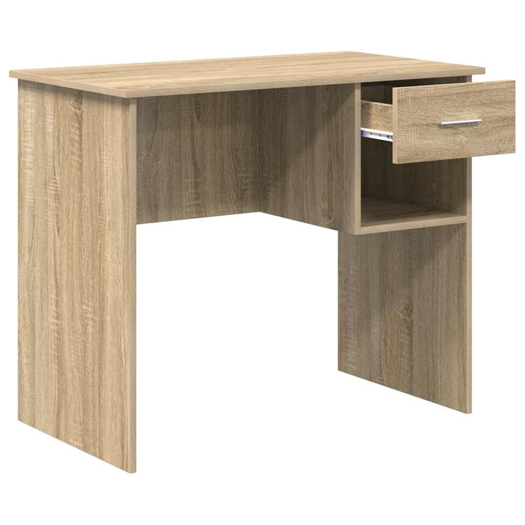 vidaXL Desk Sonoma Oak 90 x 49 x 75 cm Engineered Wood 5