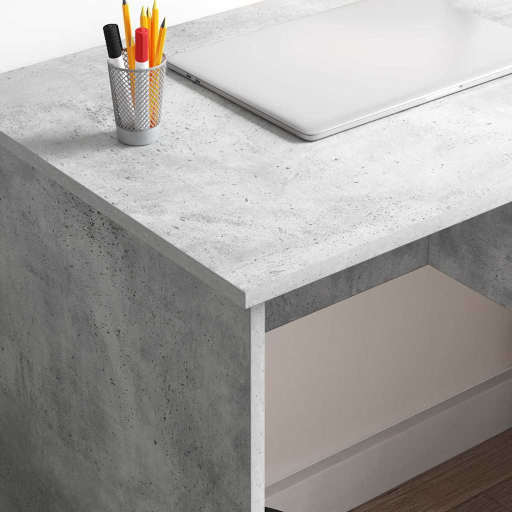 vidaXL Desk Concrete Grey 90 x 49 x 75 cm Engineered Wood 4