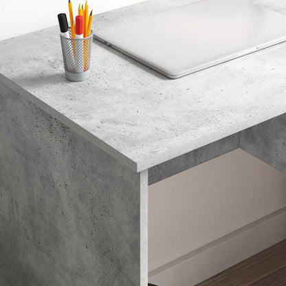 vidaXL Desk Concrete Grey 90 x 49 x 75 cm Engineered Wood 4