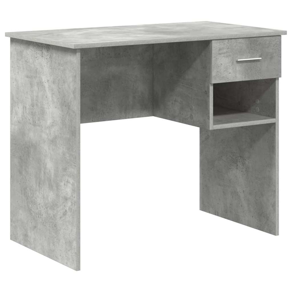vidaXL Desk Concrete Grey 90 x 49 x 75 cm Engineered Wood 2