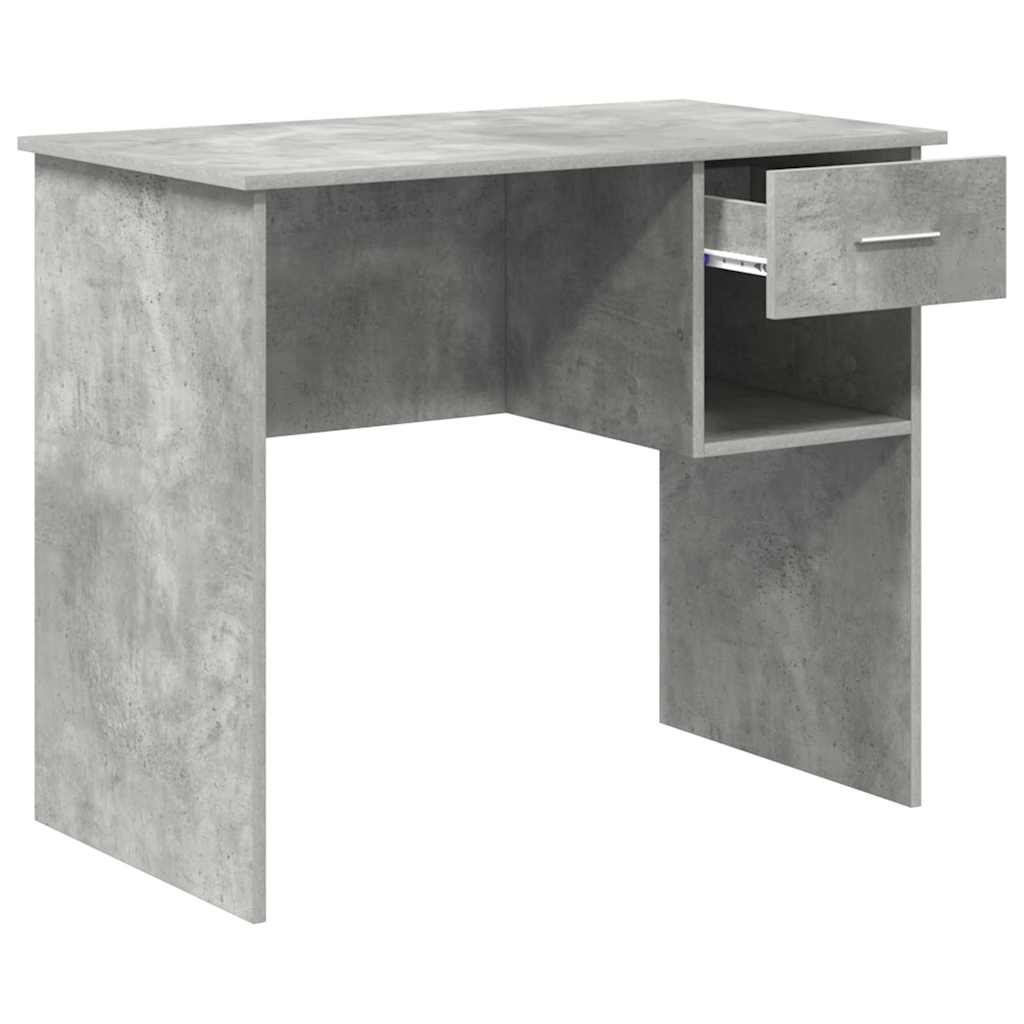 vidaXL Desk Concrete Grey 90 x 49 x 75 cm Engineered Wood 5