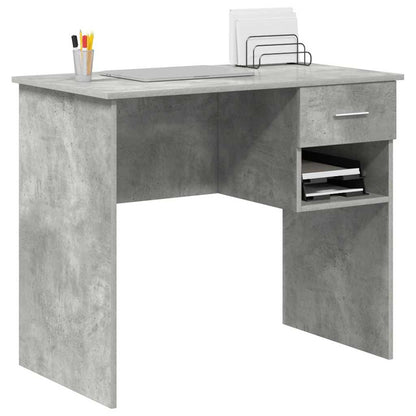 vidaXL Desk Concrete Grey 90 x 49 x 75 cm Engineered Wood 3