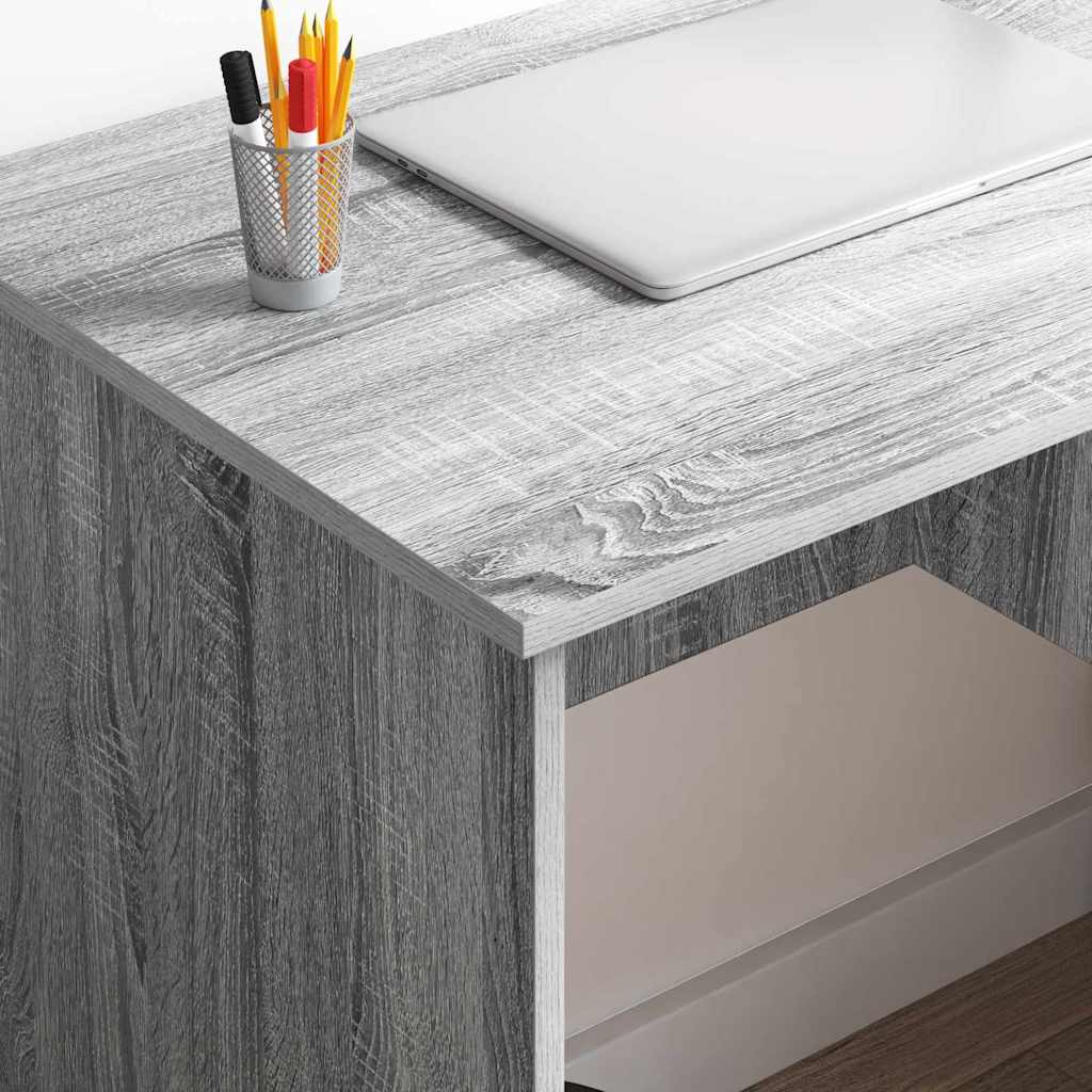 vidaXL Desk Grey Sonoma 90 x 49 x 75 cm Engineered Wood 4