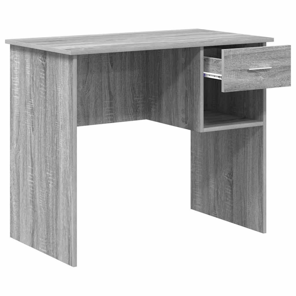 vidaXL Desk Grey Sonoma 90 x 49 x 75 cm Engineered Wood 5