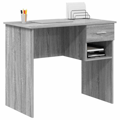 vidaXL Desk Grey Sonoma 90 x 49 x 75 cm Engineered Wood 3