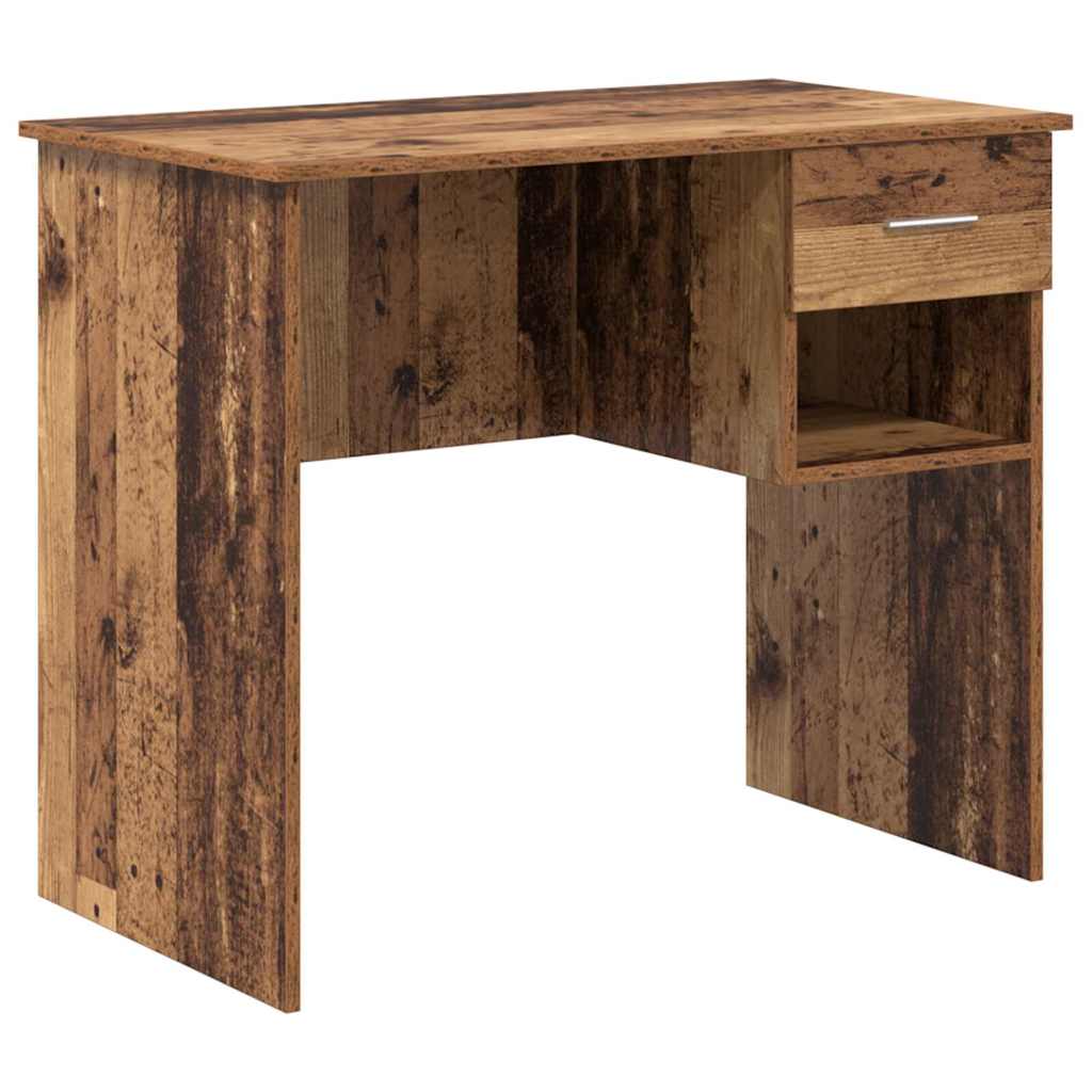 vidaXL Desk Old Wood 90 x 49 x 75 cm Engineered Wood 2