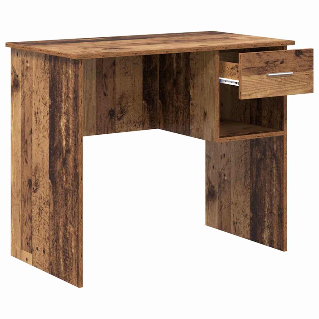 vidaXL Desk Old Wood 90 x 49 x 75 cm Engineered Wood 5