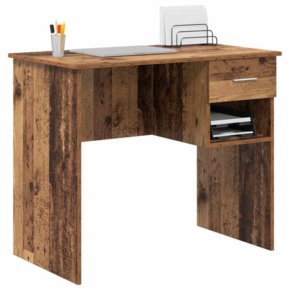 vidaXL Desk Old Wood 90 x 49 x 75 cm Engineered Wood 3