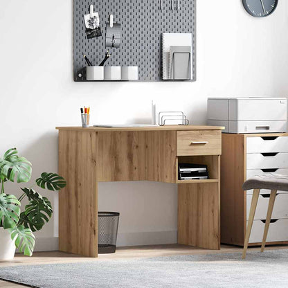 vidaXL Desk Artisan Oak 90 x 49 x 75 cm Engineered Wood 1