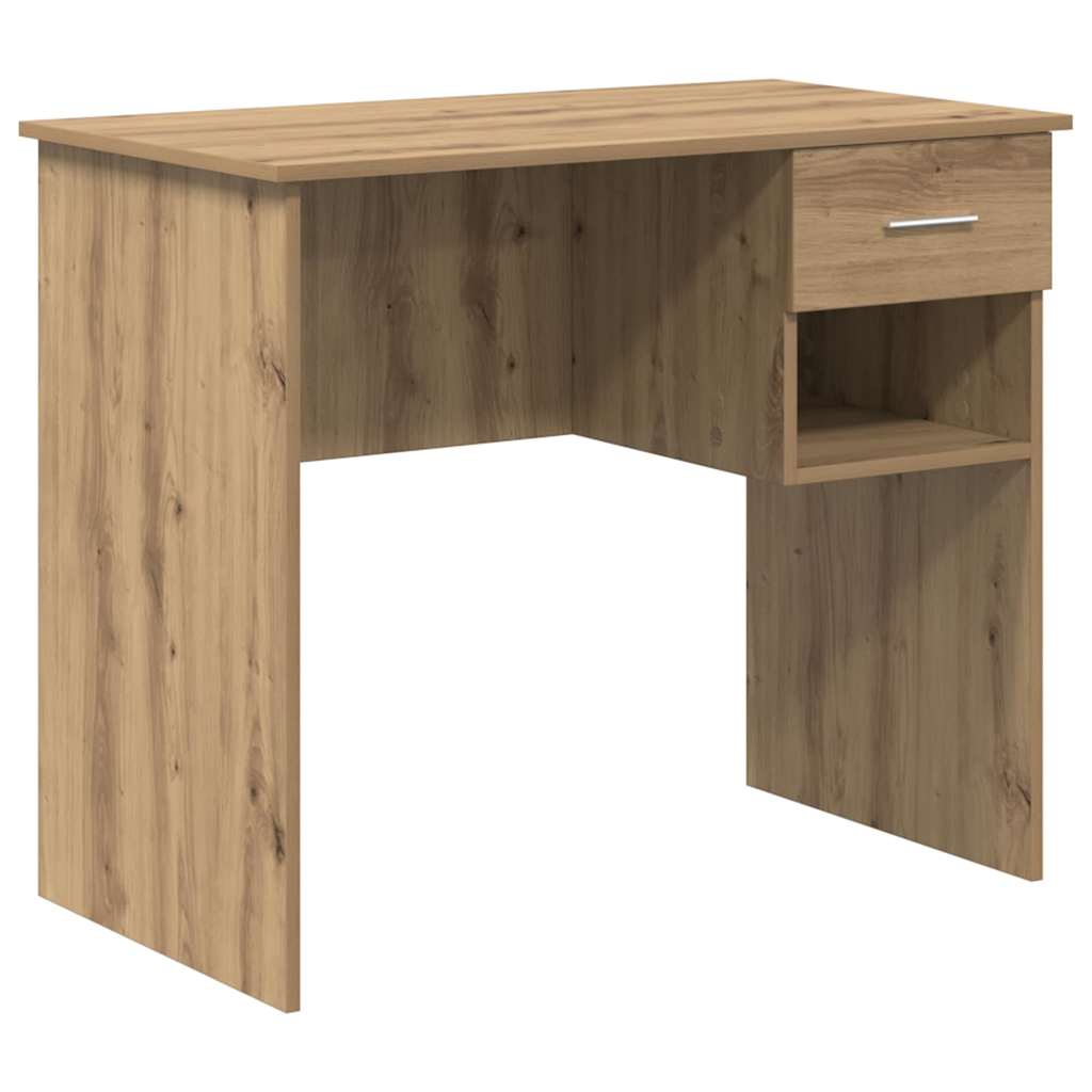 vidaXL Desk Artisan Oak 90 x 49 x 75 cm Engineered Wood 2